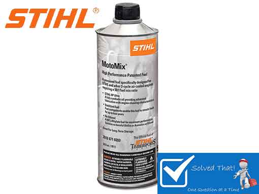 STIHL MOTOMIX PREMIXED FUEL PREVENT A WONT STAY RUNNING WONT START CONDITION IN AN ENGINE